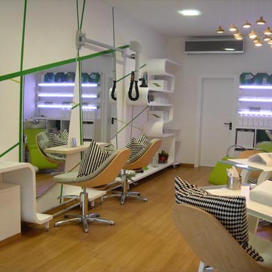 interior design of a 'Tagliati per il Successo' saloon